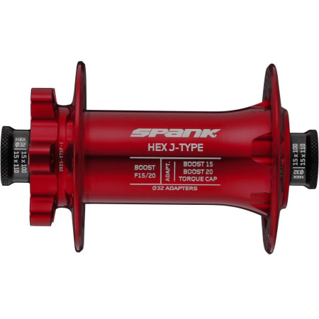 HEX J-TYPE Boost F15/20 Front Hub, Red