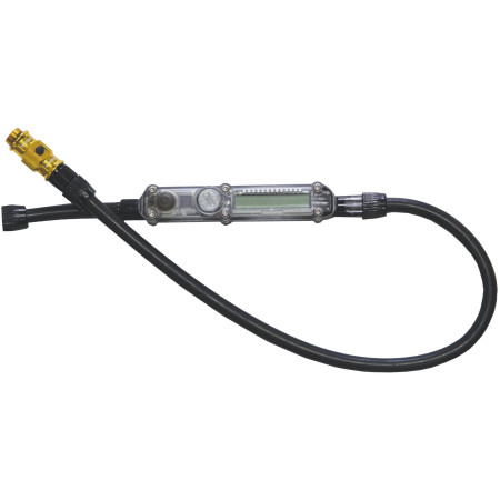 ABS MICRO FLOOR DRIVE HOSE W/DIGITAL GAUGE GOLD/HI GLOSS