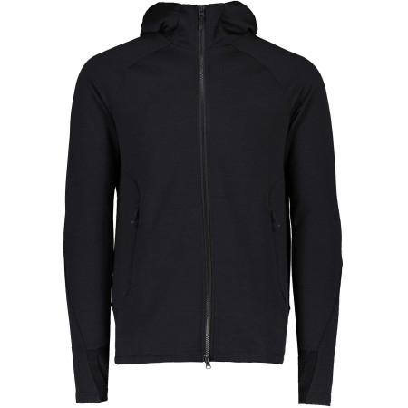 M's Merino Zip Hood Uranium Black XSM