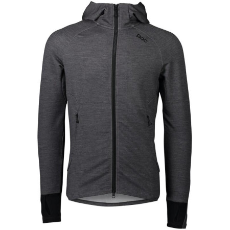 M's Merino Zip Hood Sylvanite Grey Melange XSM
