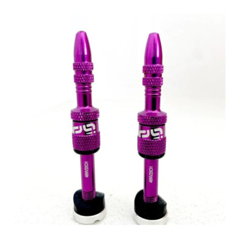 Presta Quickfill Tubeless Valves | Gen2 | 23-31mm Depth | 2 Pieces | Eggplant