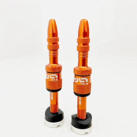 Presta Quickfill Tubeless Valves | Gen2 | 23-31mm Depth | 2 Pieces | Naranja