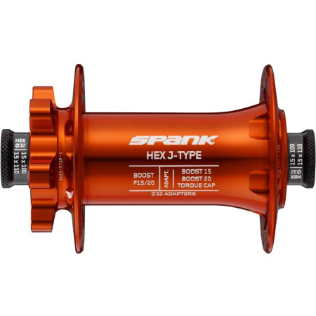 HEX J-TYPE Boost F15/20 Front Hub, Orange