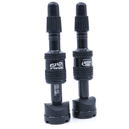 Presta Quickfill Tubeless Valves | Gen2 | 16-24mm Depth | 2 Pieces | Black