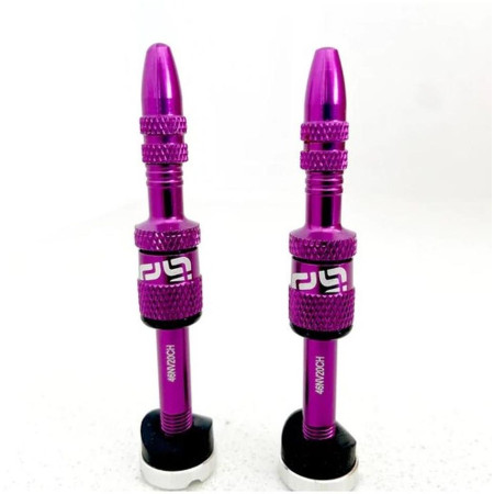 Presta Quickfill Tubeless Valves | Gen2 | 23-31mm Depth | 2 Pieces | Eggplant