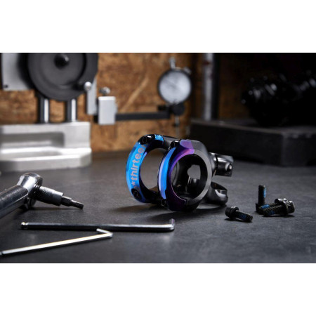 Plus 35 Stem | 50mm Length | 0 Rise | Black with Intergalactic Clamps